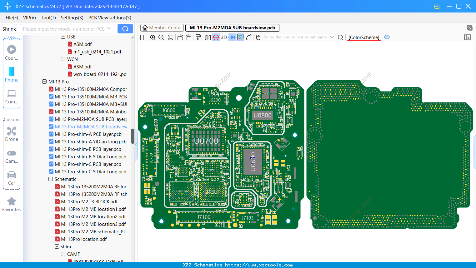 Xiaomi MI 13 Pro-M2MOA SUB Boardview
